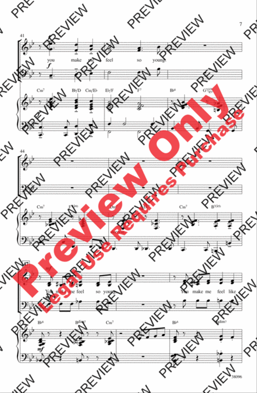 You Make Me Feel So Young 3-Part scores gallery preview page 7