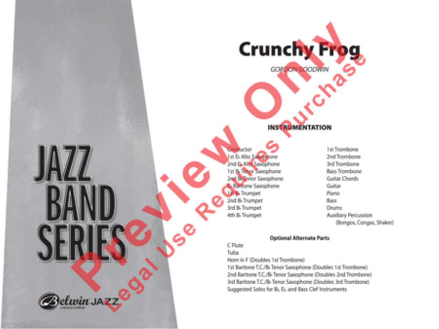 Crunchy Frog Crunchy Frog Jazz Ensemble scores gallery preview page 2