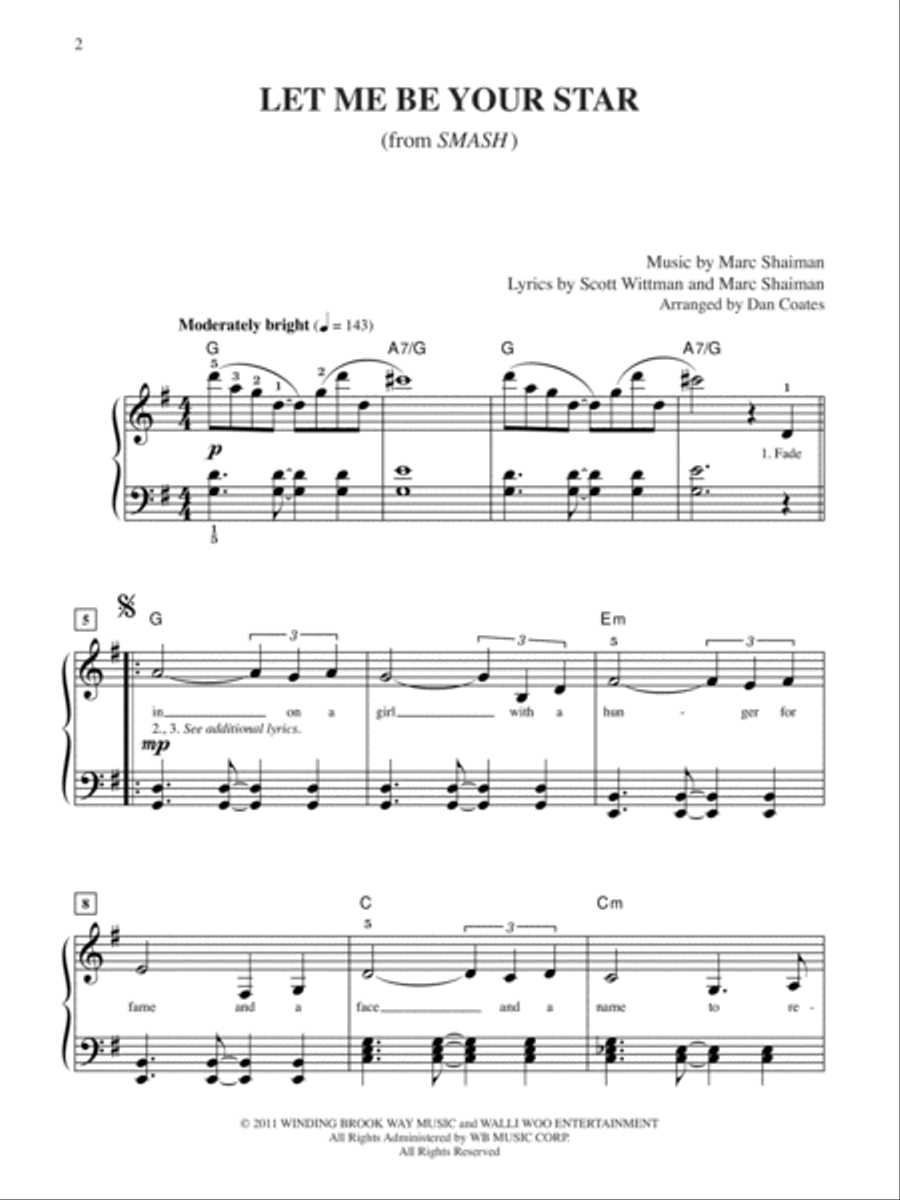 Let Me Be Your Star Easy Piano scores gallery preview page 2