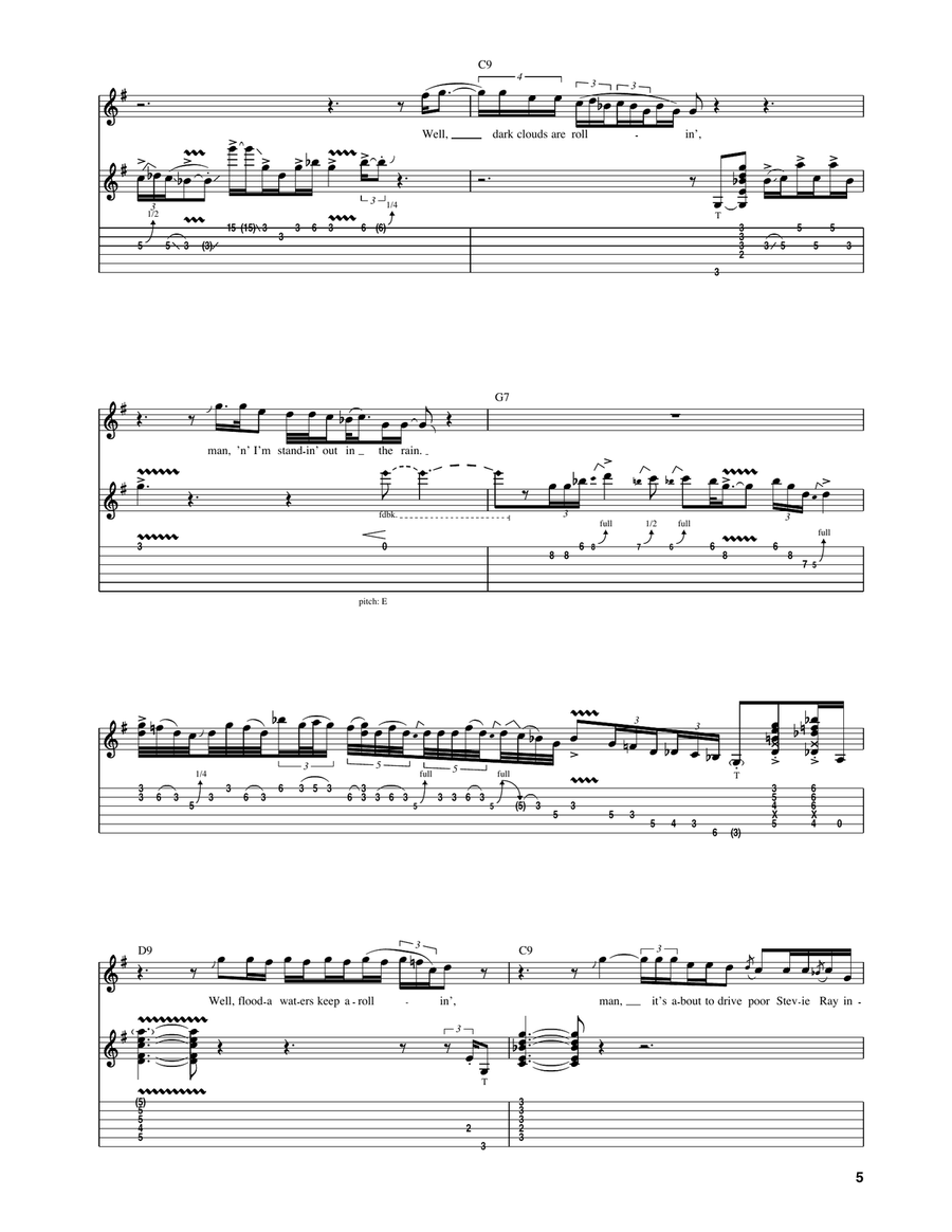 Texas Flood Texas Flood Acoustic Guitar scores gallery preview page 5