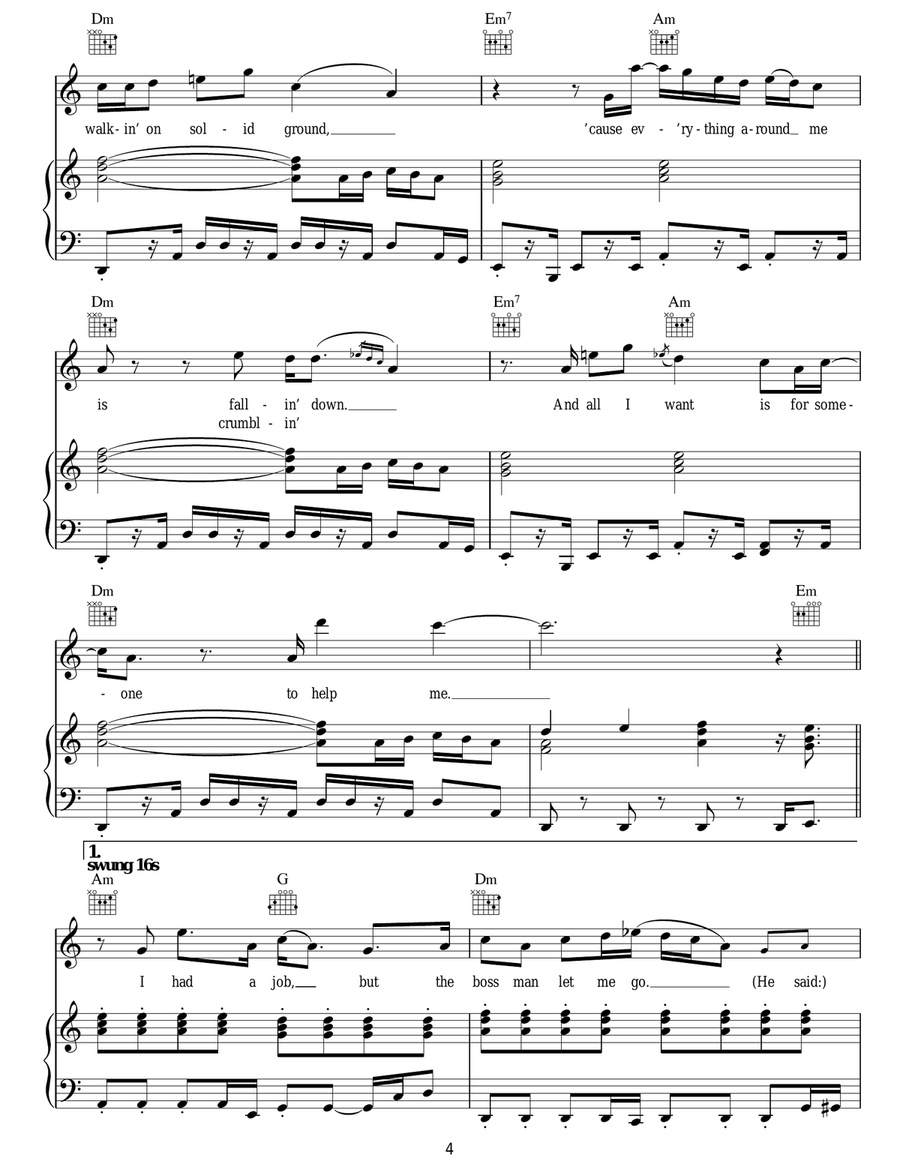I Need A Dollar I Need A Dollar Acoustic Guitar scores gallery preview page 4
