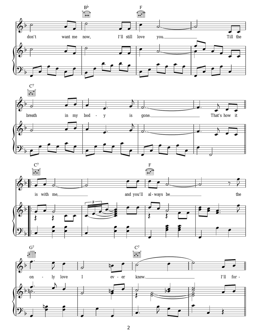 I Won't Forget You I Won't Forget You Guitar scores gallery preview page 2