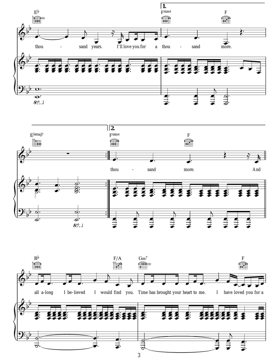 A Thousand Years A Thousand Years Acoustic Guitar scores gallery preview page 3