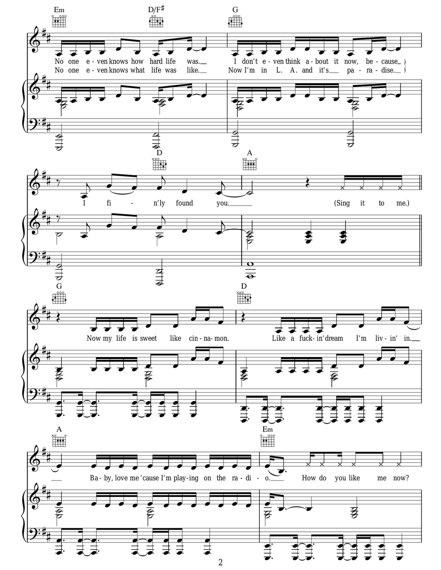 Radio Radio Acoustic Guitar scores gallery preview page 2