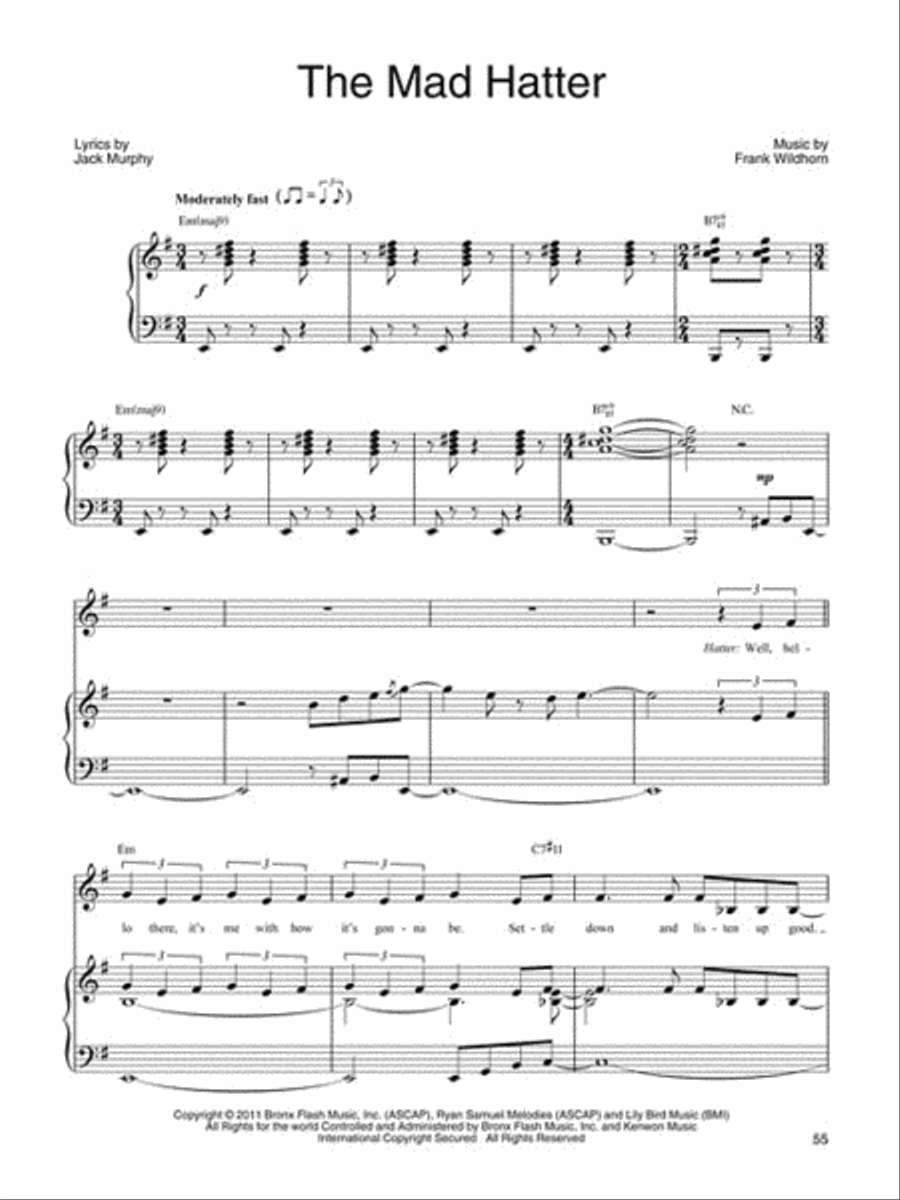 Wonderland Piano, Vocal scores gallery preview page 4