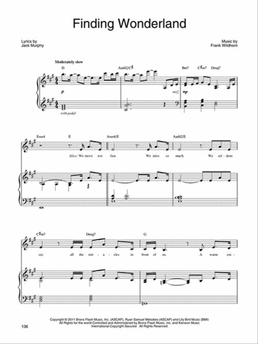Wonderland Piano, Vocal scores gallery preview page 5