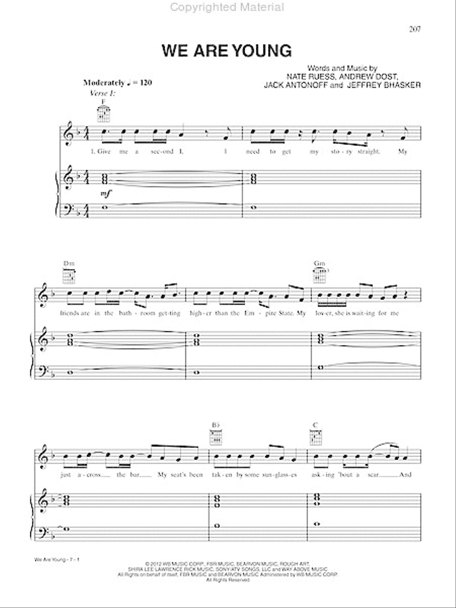 2012 Greatest Pop & Rock Hits(pvg)# Piano, Vocal, Guitar scores gallery preview page 3