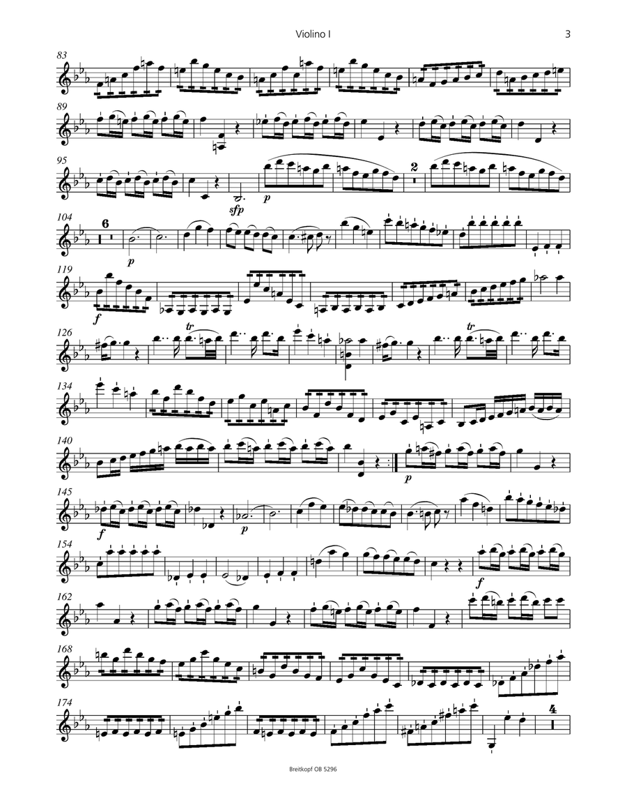 Symphony [No. 39] in E flat major K. 543 Orchestra scores gallery preview page 3
