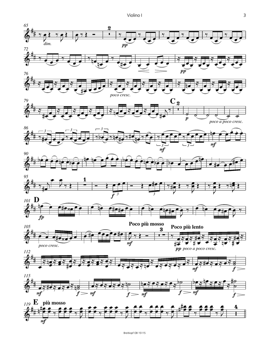 Violin Concerto in D major Op. 35 Orchestra scores gallery preview page 3