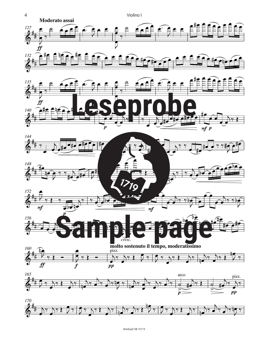 Violin Concerto in D major Op. 35 Orchestra scores gallery preview page 4