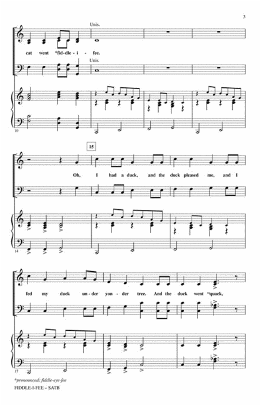Fiddle-I-Fee Fiddle-I-Fee 4-Part scores gallery preview page 3