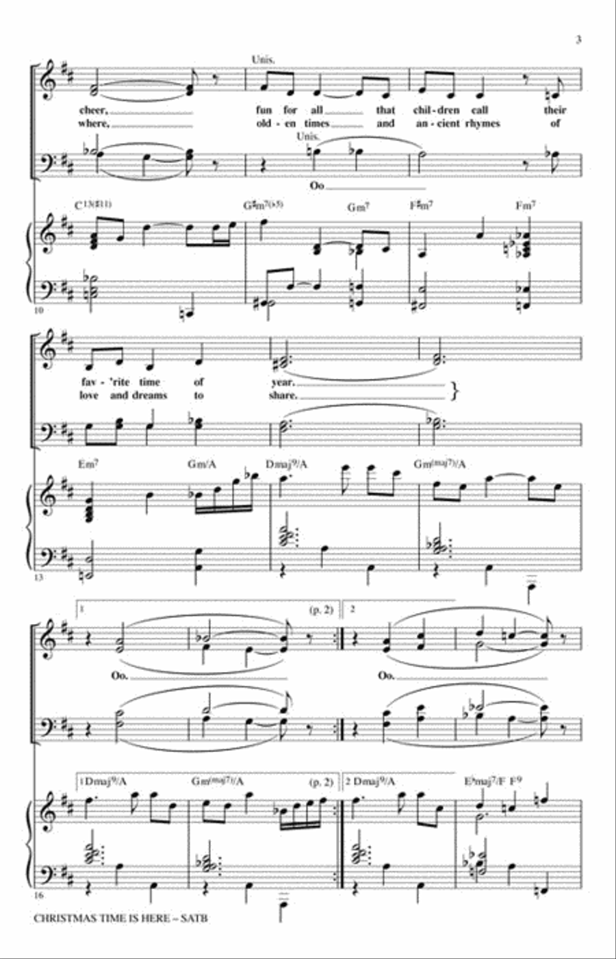 Christmas Time Is Here Choir scores gallery preview page 3