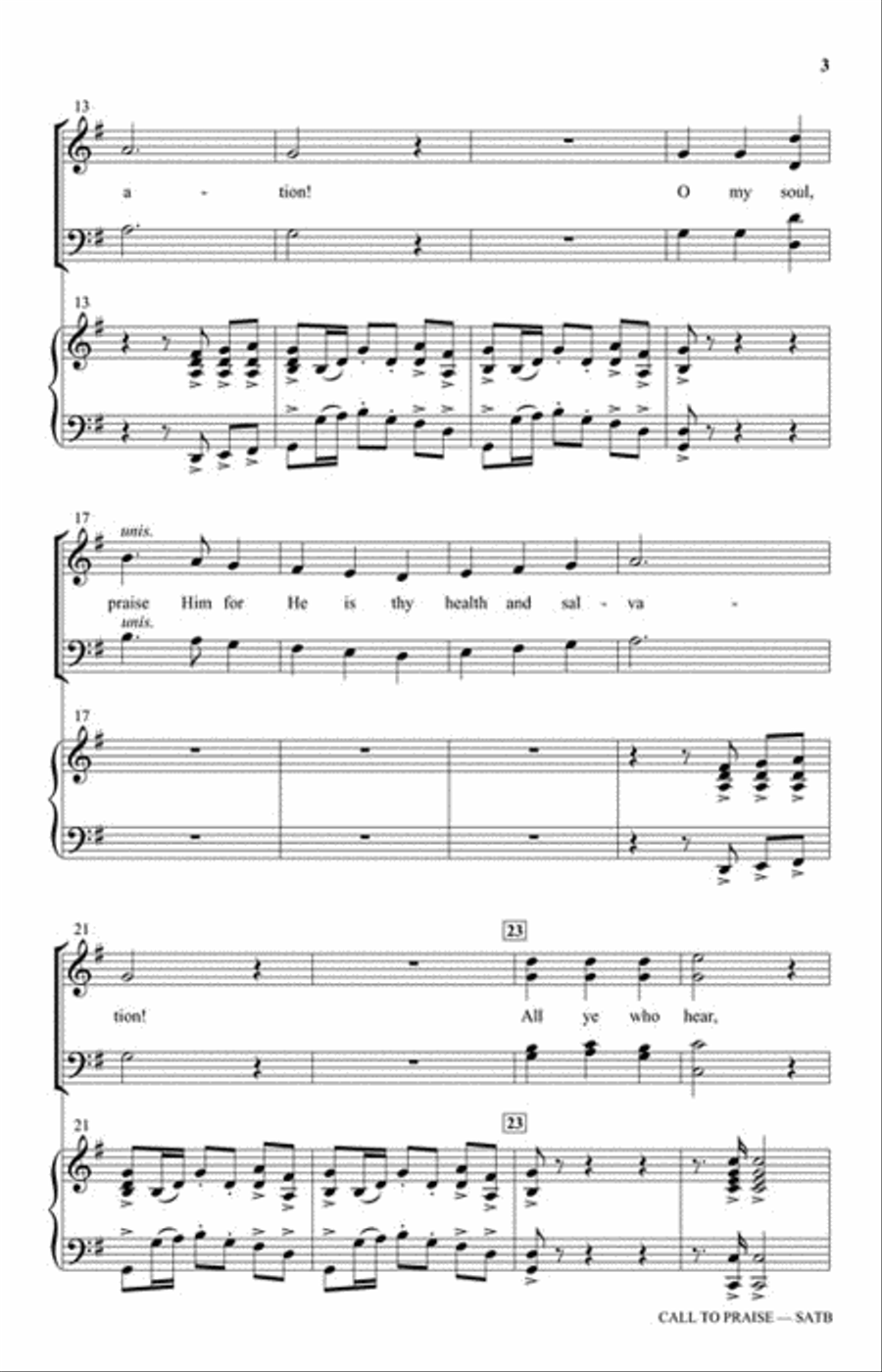 Call to Praise Call to Praise 4-Part scores gallery preview page 3