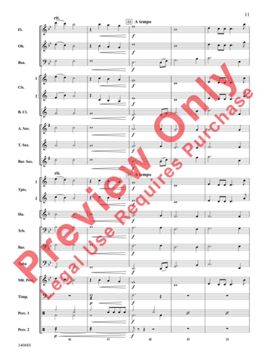 The Greatest Love of All Concert Band scores gallery preview page 12