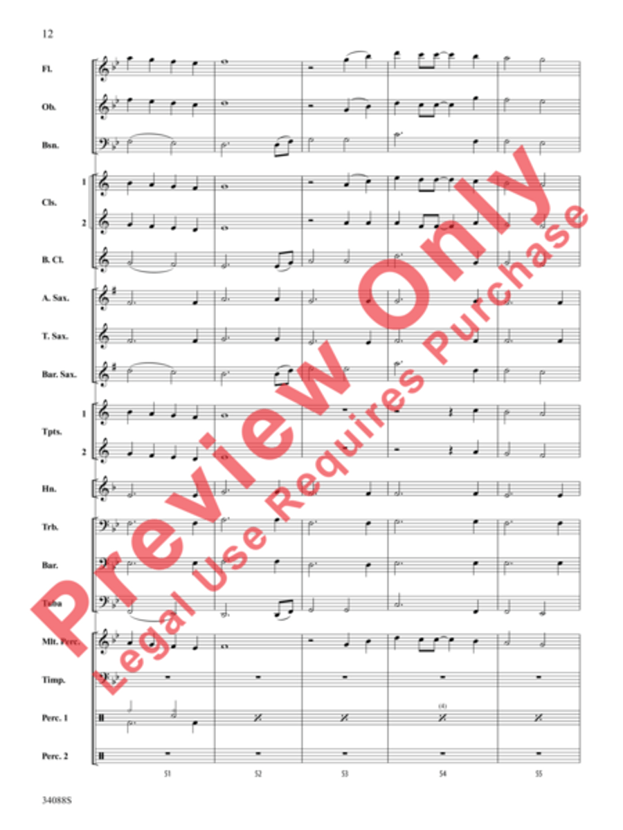 The Greatest Love of All Concert Band scores gallery preview page 13