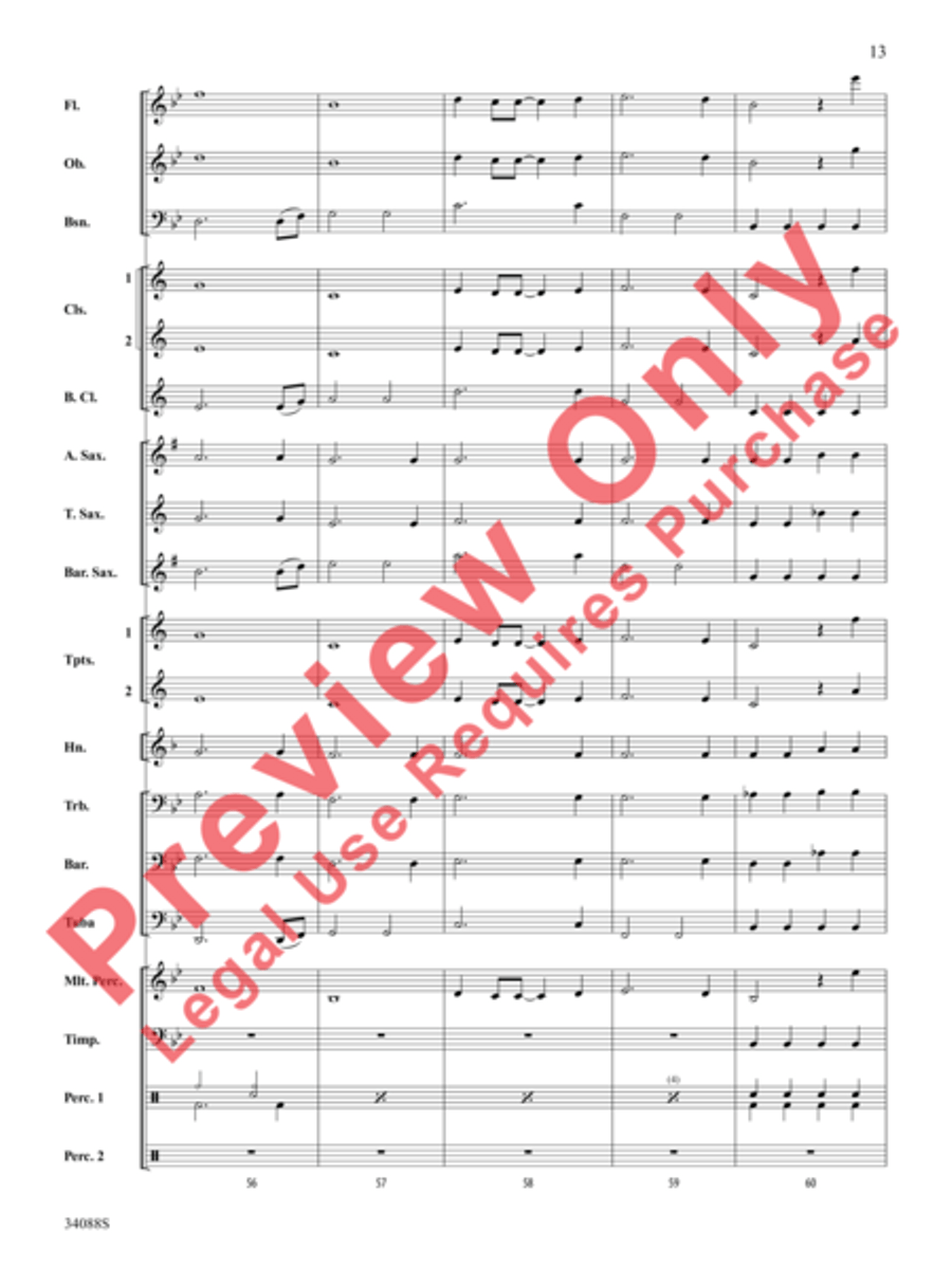 The Greatest Love of All Concert Band scores gallery preview page 14