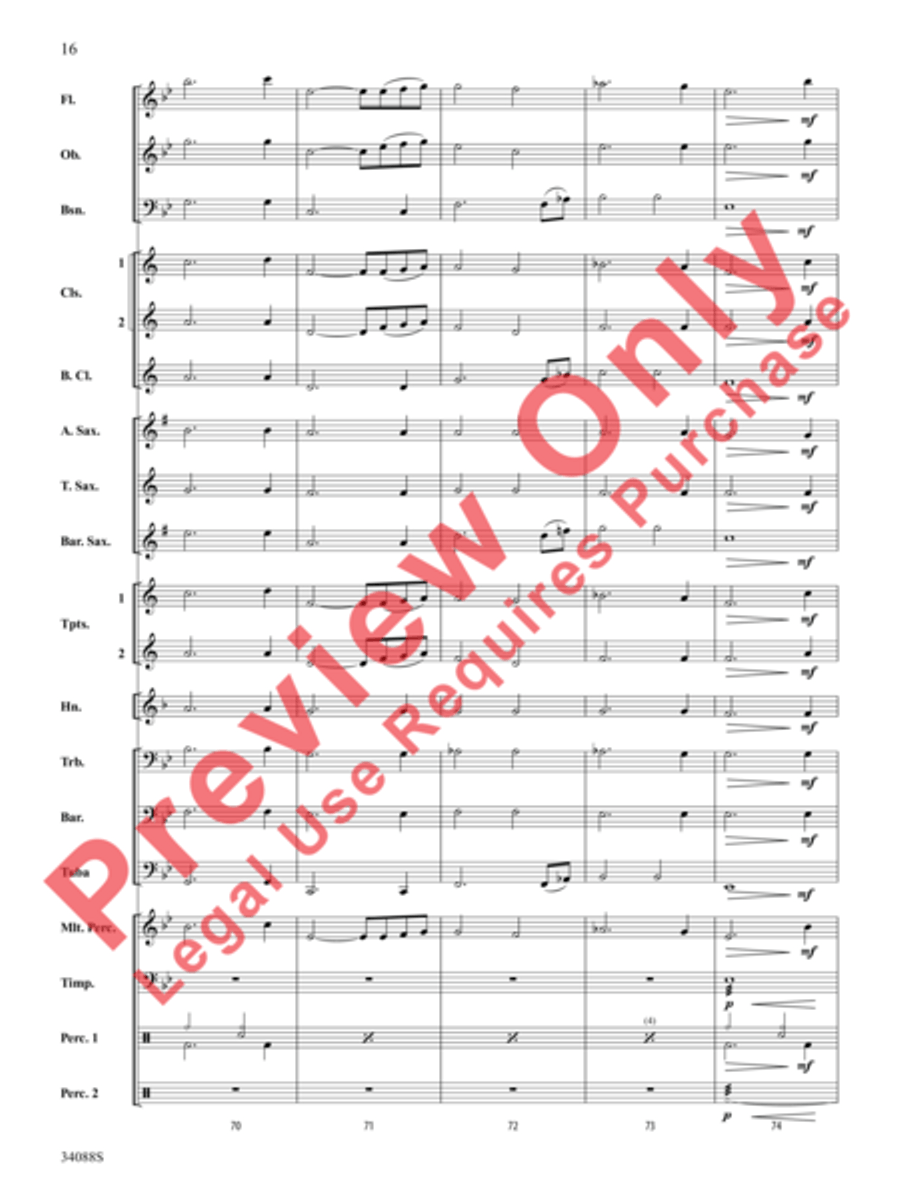 The Greatest Love of All Concert Band scores gallery preview page 17