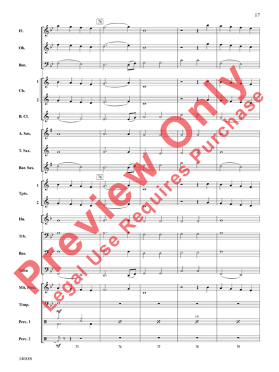 The Greatest Love of All Concert Band scores gallery preview page 18