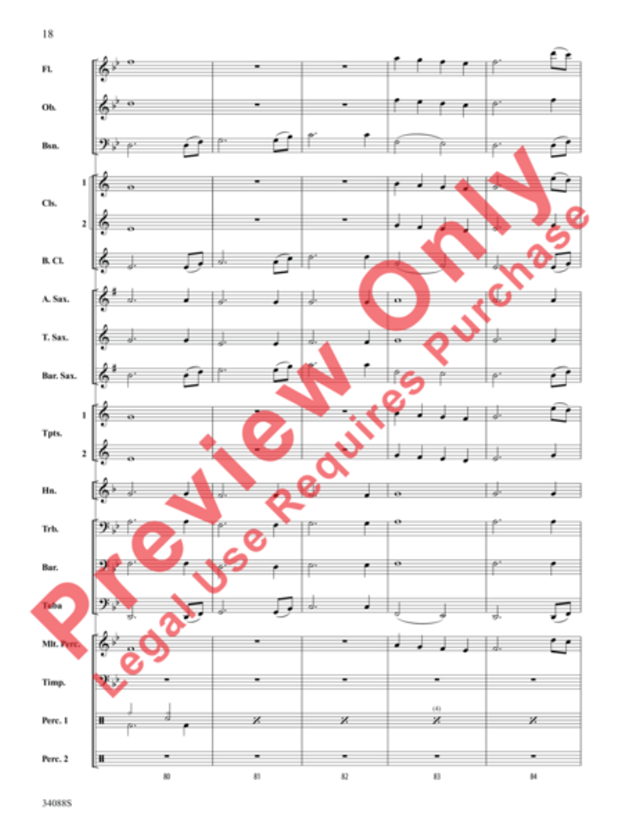 The Greatest Love of All Concert Band scores gallery preview page 19