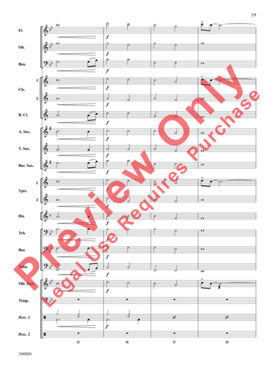 The Greatest Love of All Concert Band scores gallery preview page 20