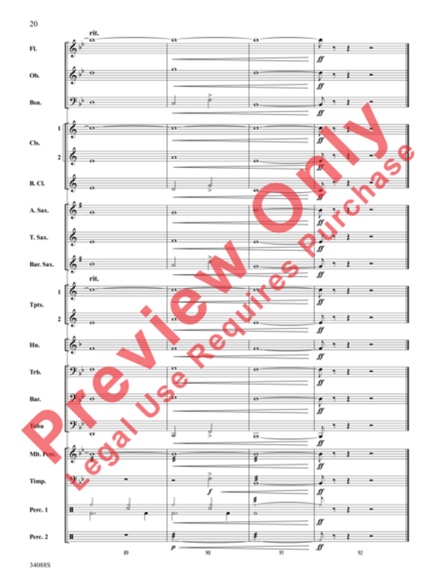 The Greatest Love of All Concert Band scores gallery preview page 21