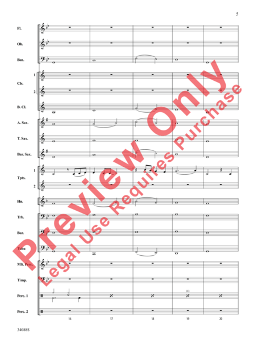 The Greatest Love of All Concert Band scores gallery preview page 6