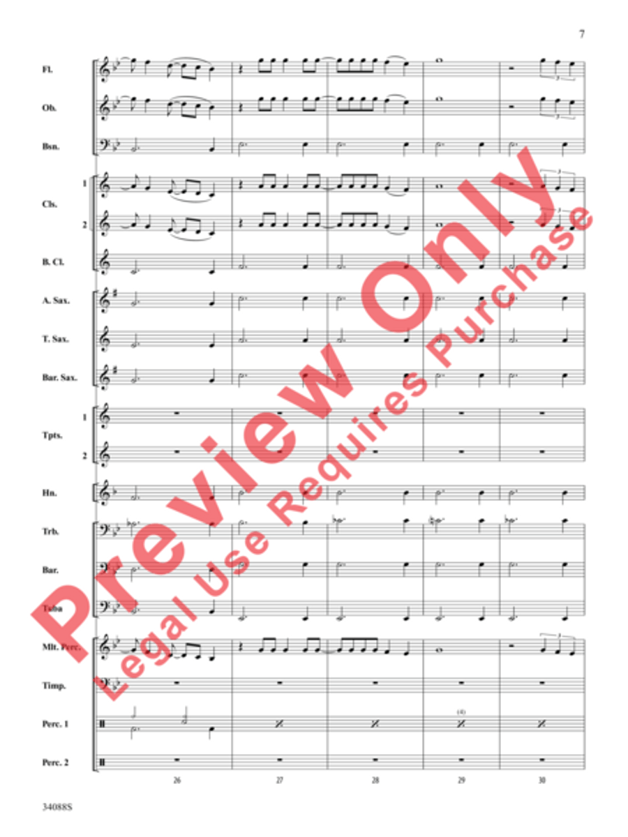 The Greatest Love of All Concert Band scores gallery preview page 8