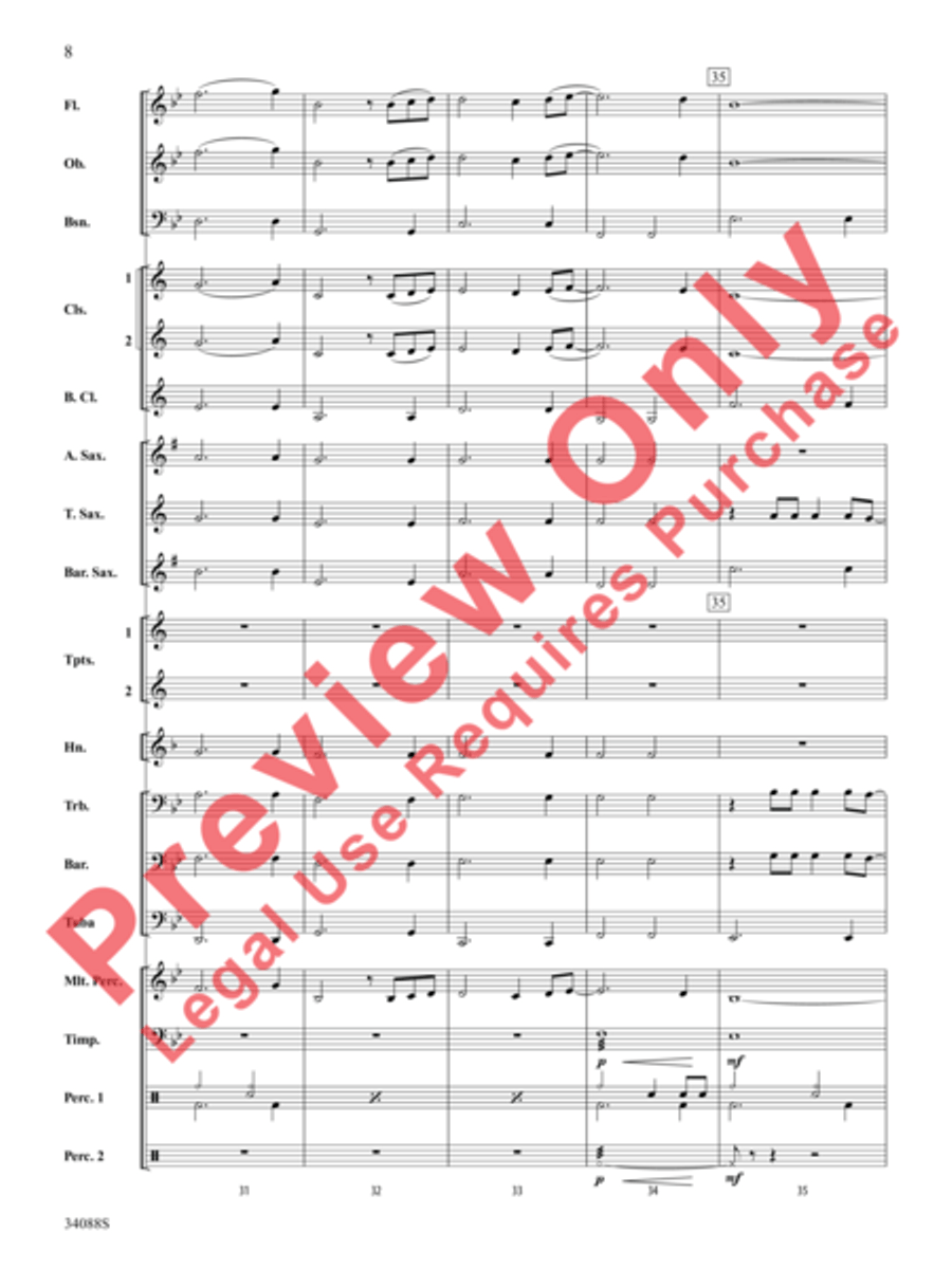 The Greatest Love of All Concert Band scores gallery preview page 9
