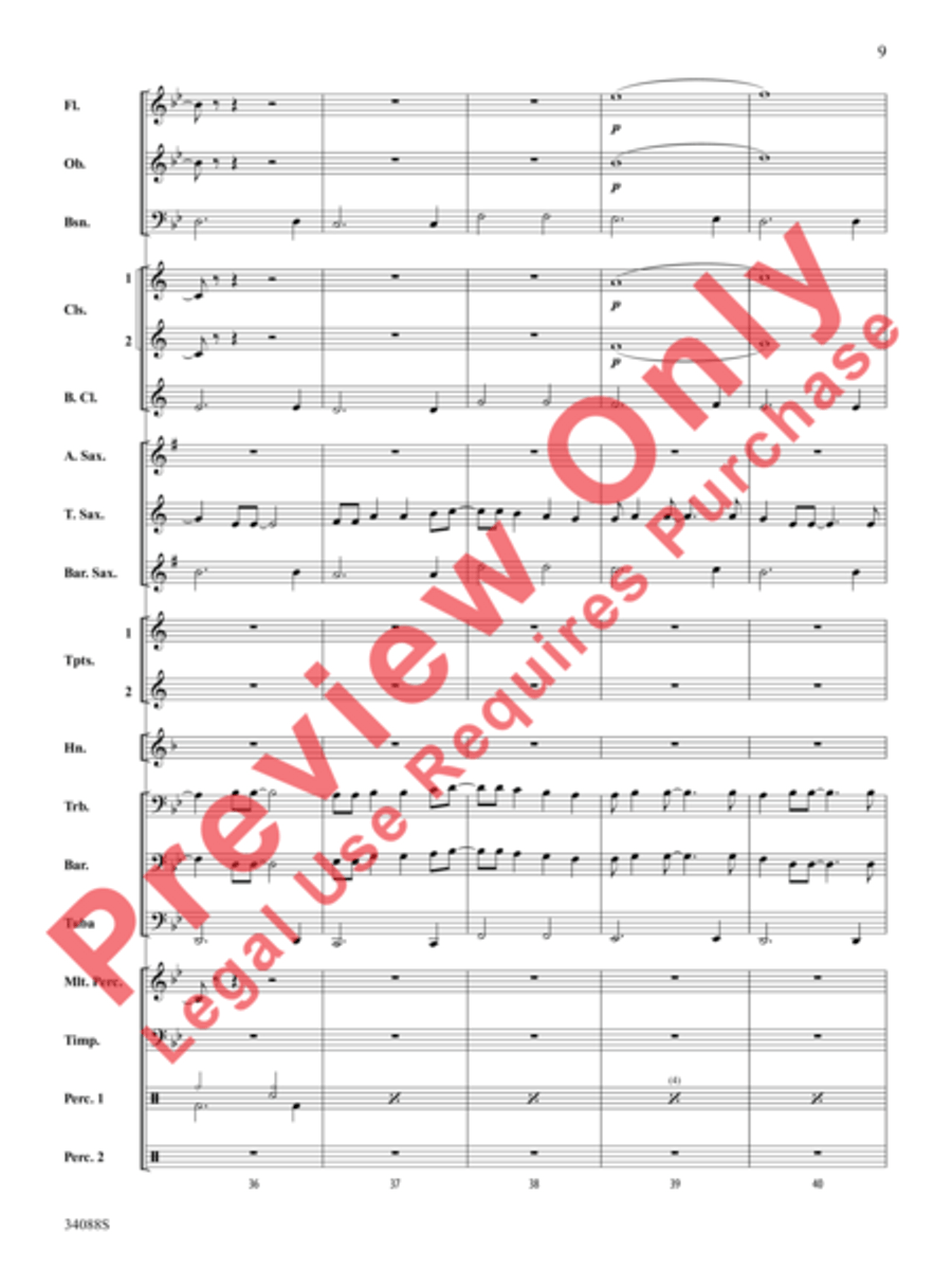 The Greatest Love of All Concert Band scores gallery preview page 10