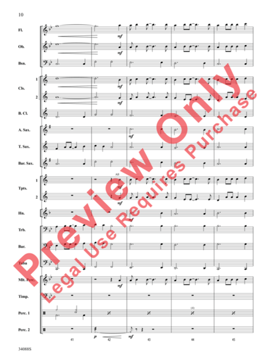The Greatest Love of All Concert Band scores gallery preview page 11