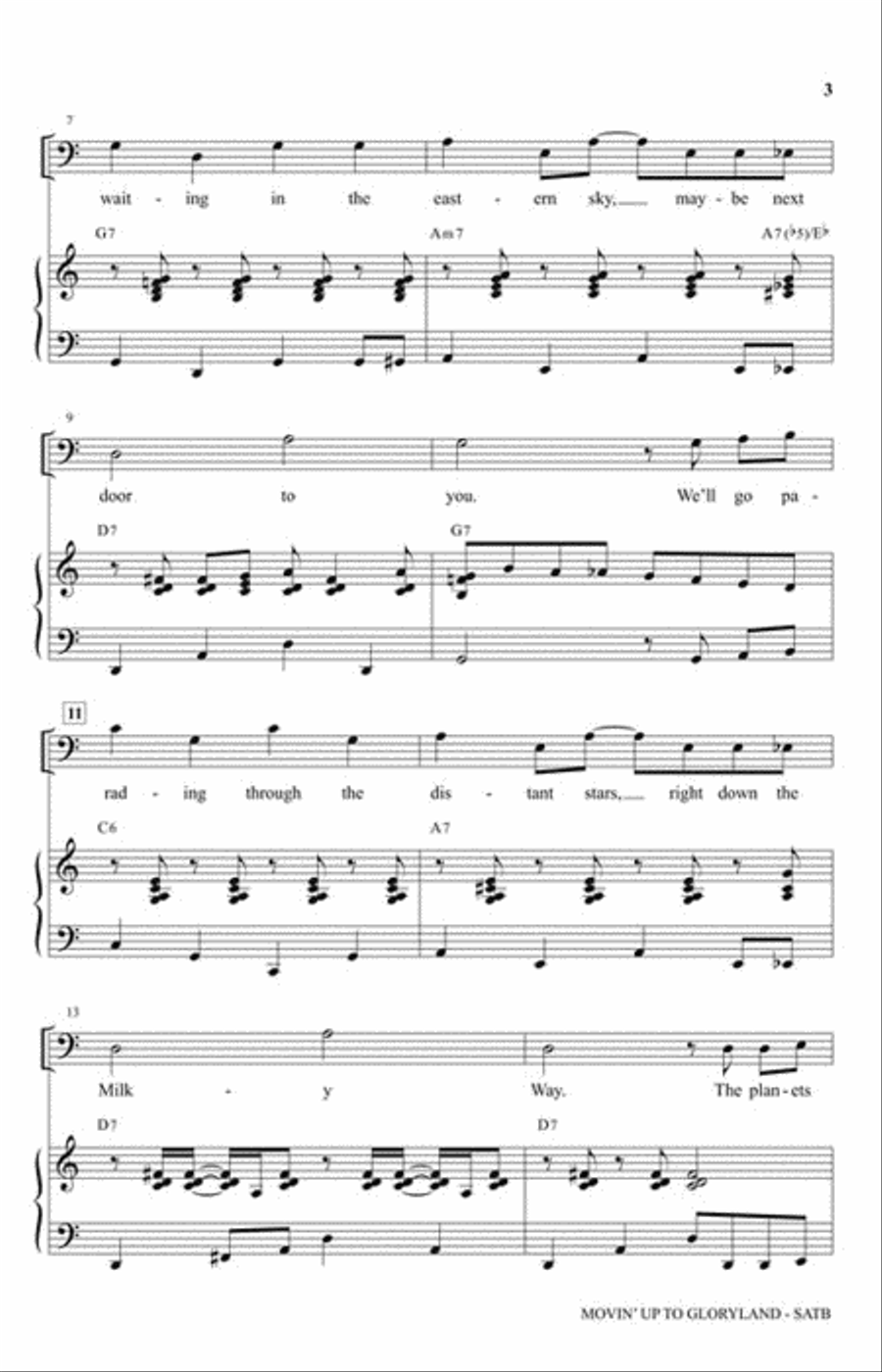 Movin' Up to Gloryland Movin' Up to Gloryland 4-Part scores gallery preview page 3