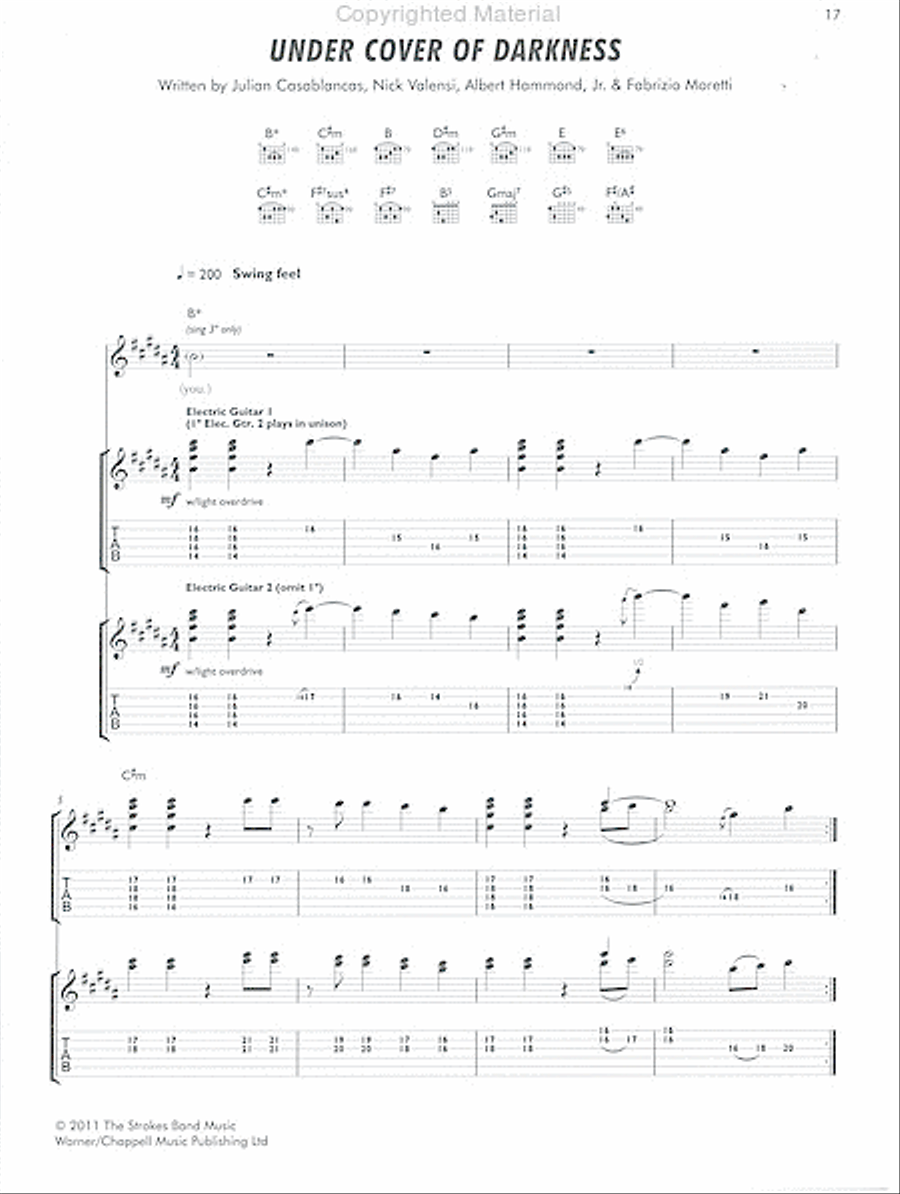 The Strokes -- Angles The Strokes -- Angles Guitar Tablature scores gallery preview page 3
