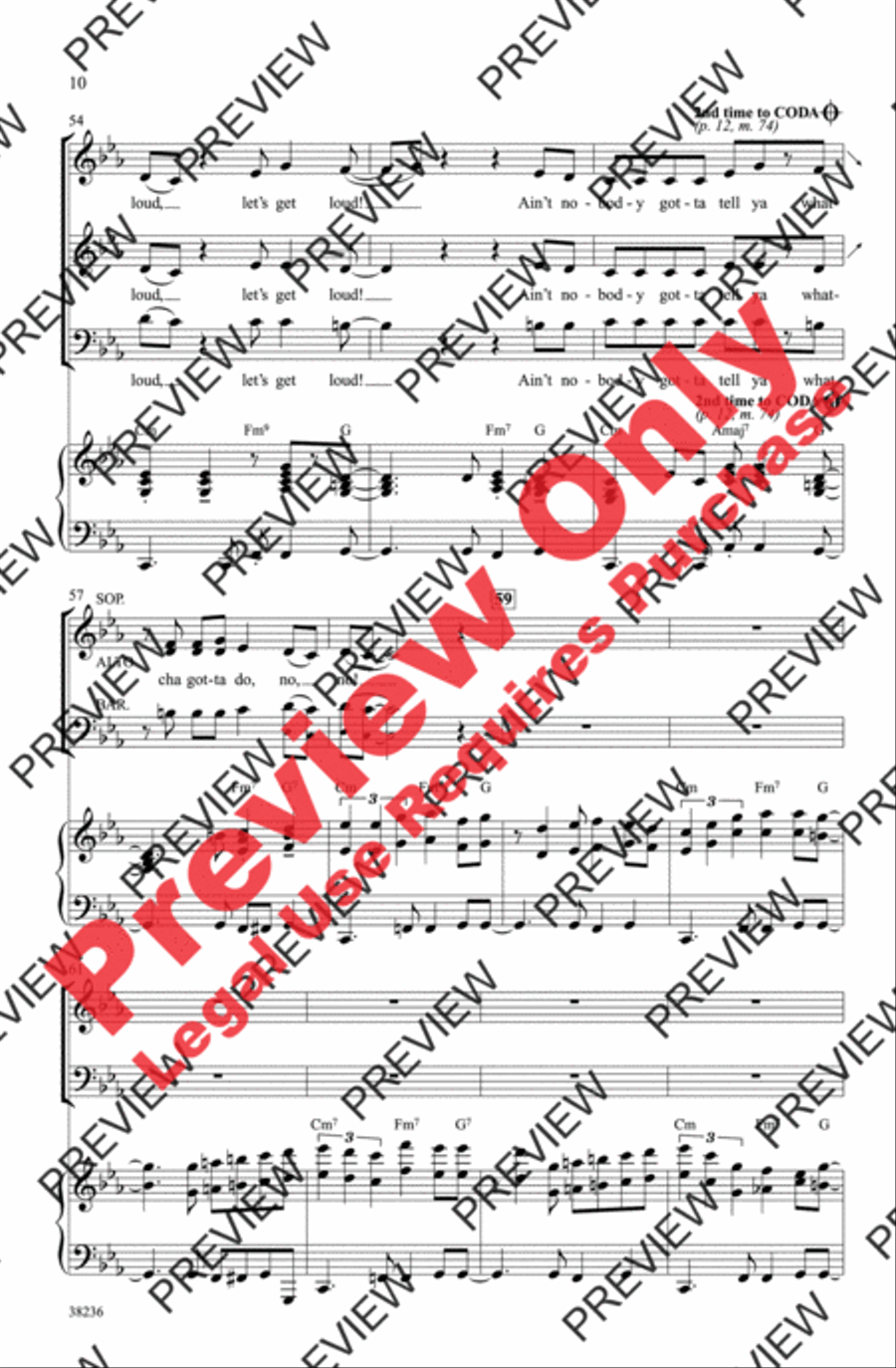 Let's Get Loud Let's Get Loud 3-Part scores gallery preview page 10