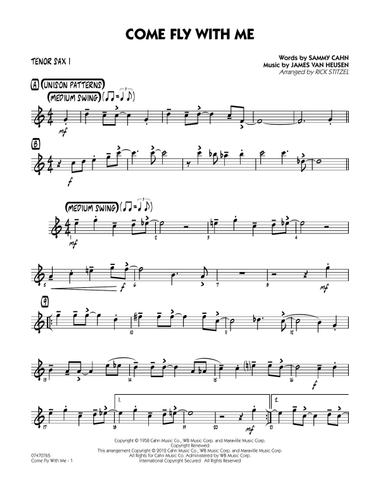 Come Fly With Me - Tenor Sax 1