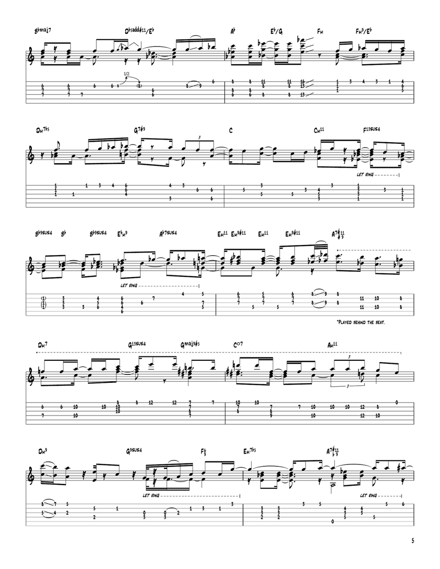 Dreaming Trees Dreaming Trees Electric Guitar scores gallery preview page 5