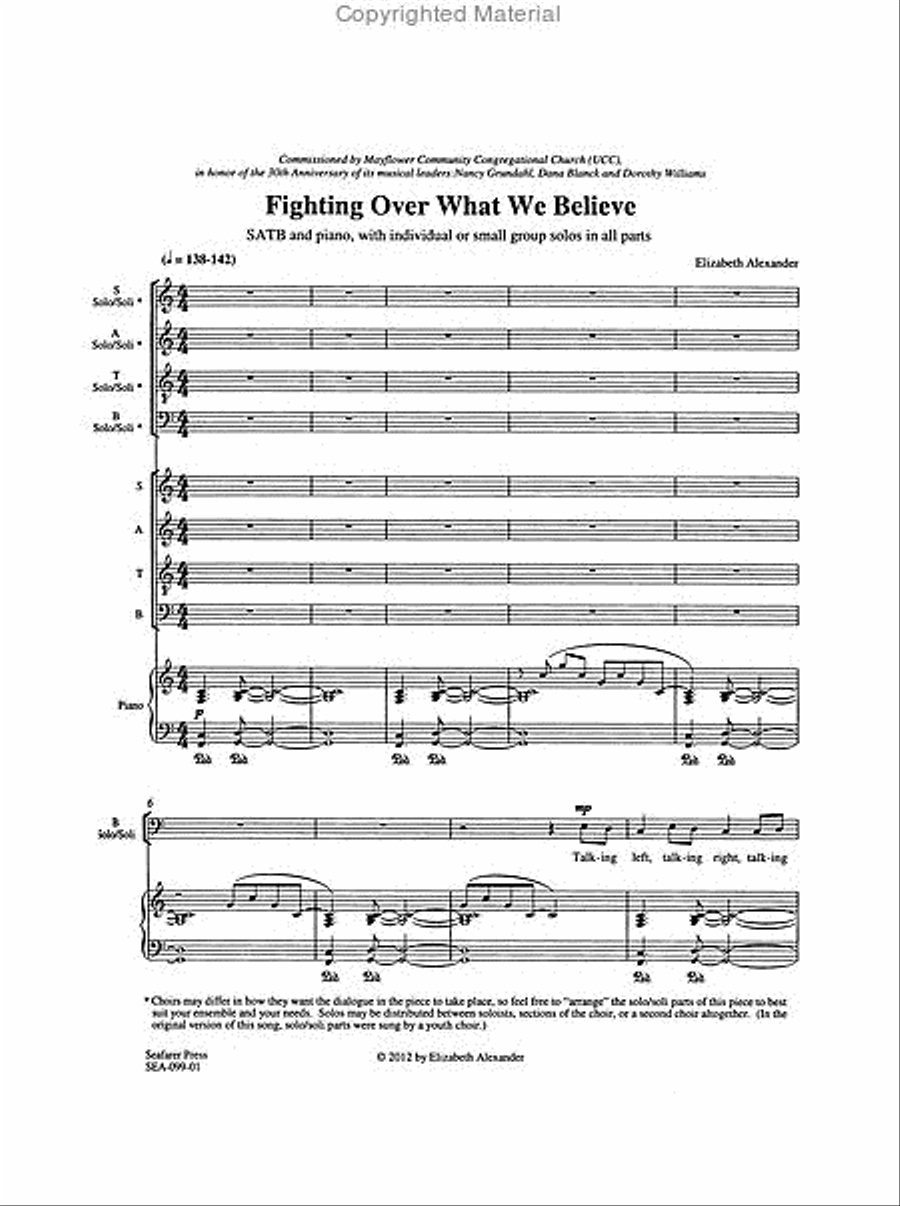 Fighting Over What We Believe 4-Part scores gallery preview page 2