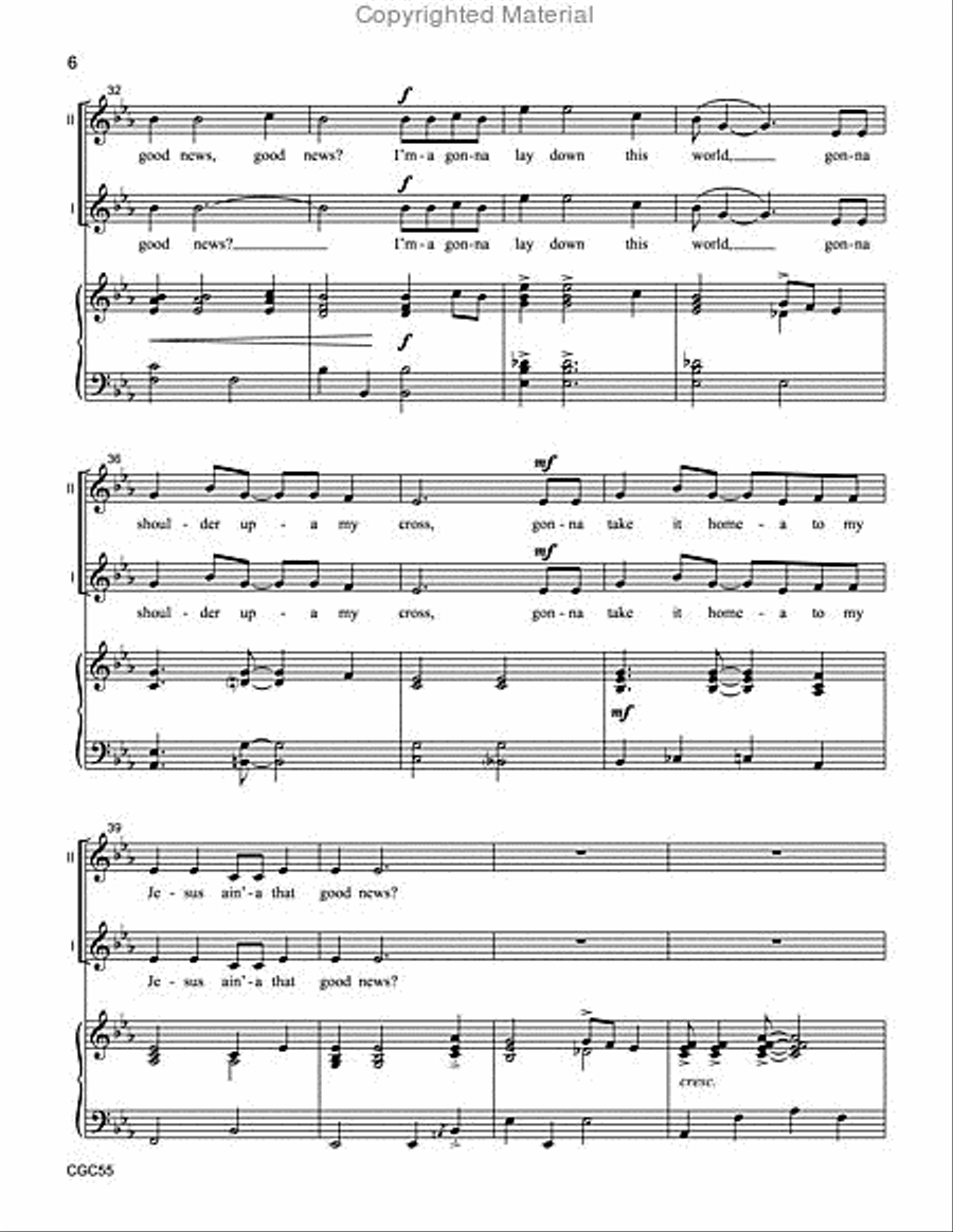 When the Spirit Says Sing: Spirituals for Unison/Two-part Voices Unison Choir scores gallery preview page 5