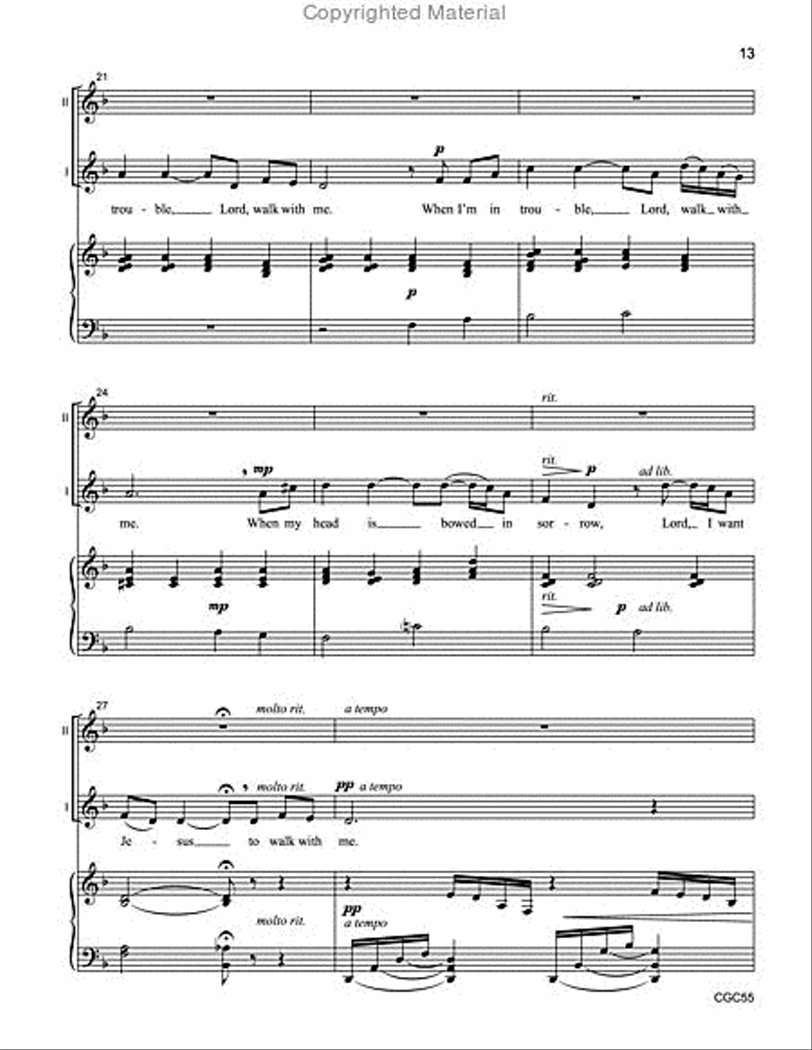 When the Spirit Says Sing: Spirituals for Unison/Two-part Voices Unison Choir scores gallery preview page 9
