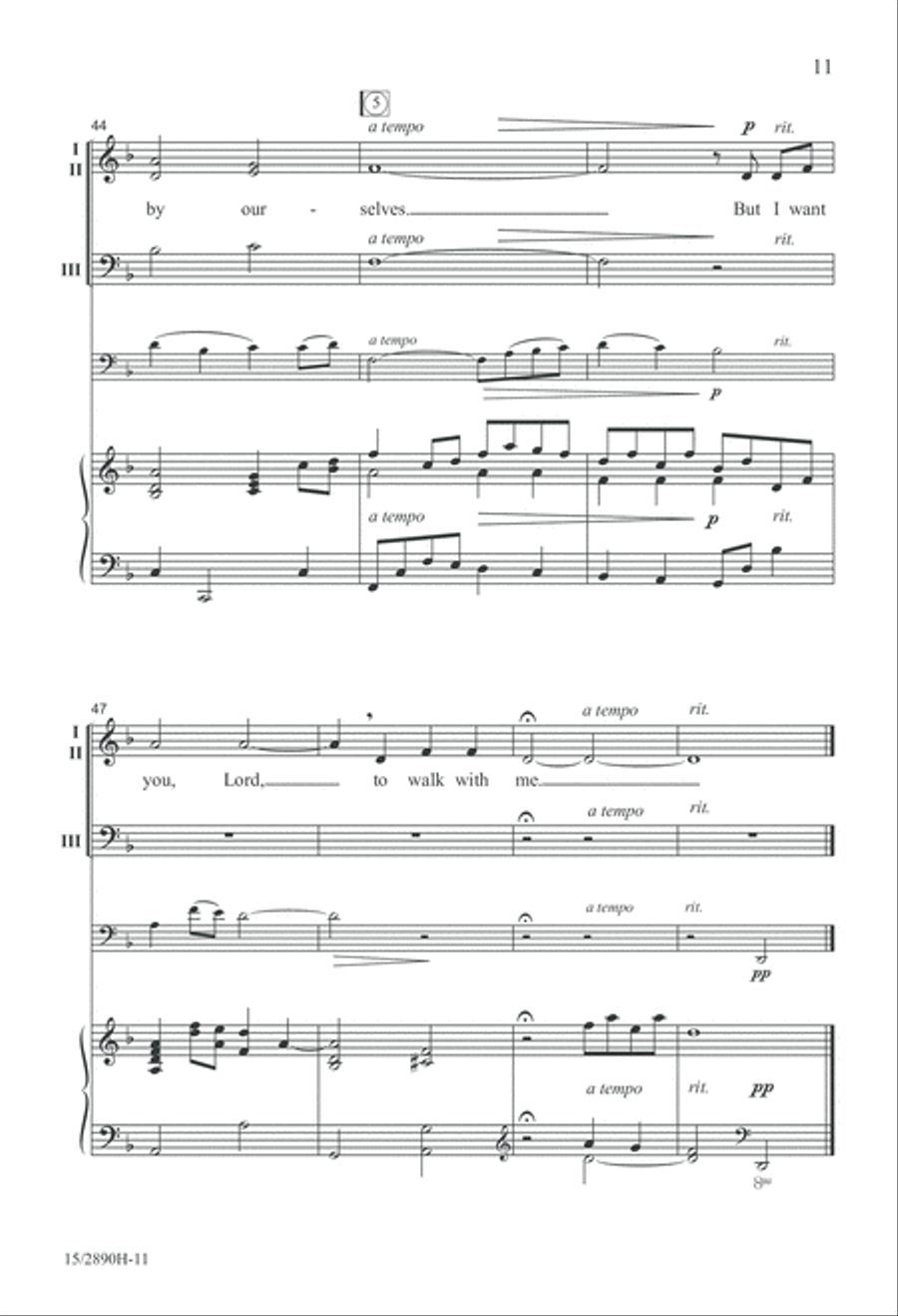 Walk This Lonesome Valley 3-Part scores gallery preview page 12