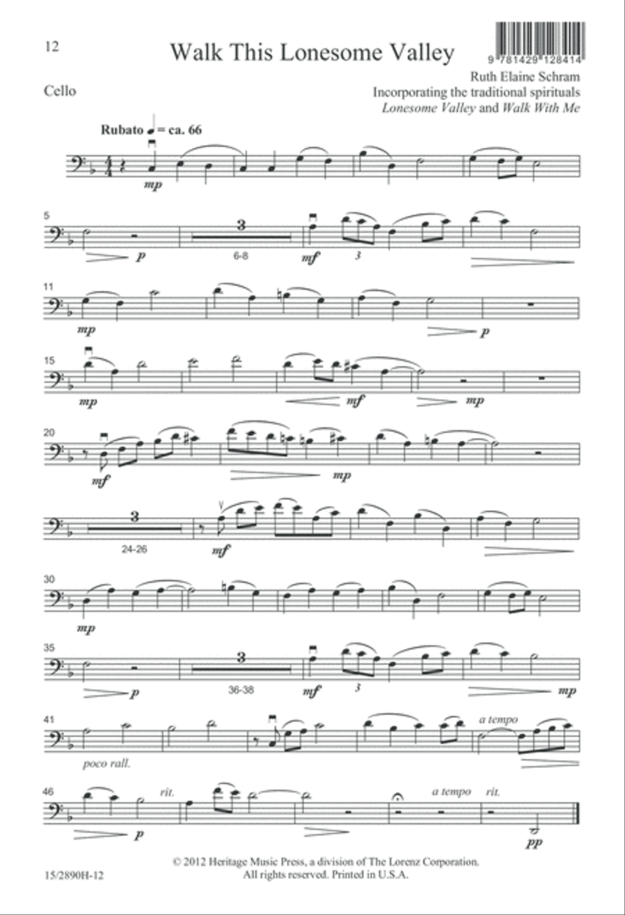 Walk This Lonesome Valley 3-Part scores gallery preview page 13