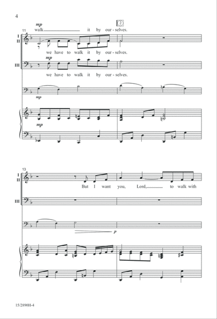 Walk This Lonesome Valley 3-Part scores gallery preview page 5