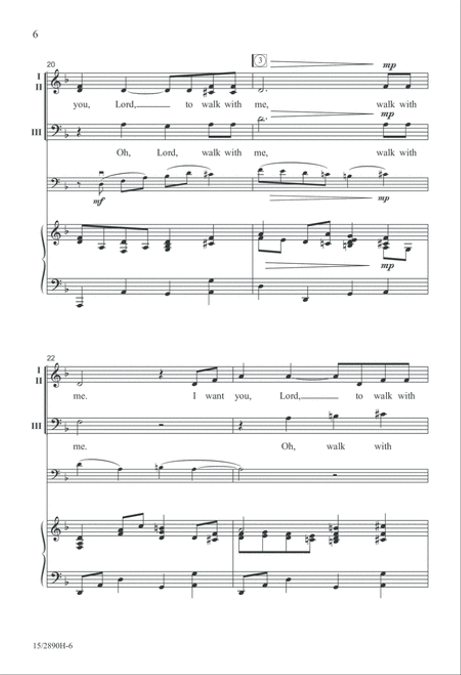 Walk This Lonesome Valley 3-Part scores gallery preview page 7