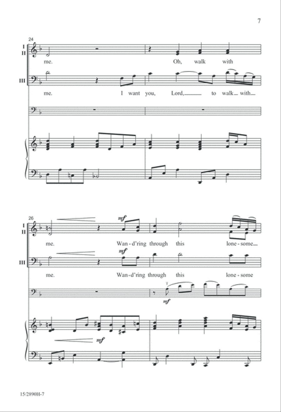 Walk This Lonesome Valley 3-Part scores gallery preview page 8