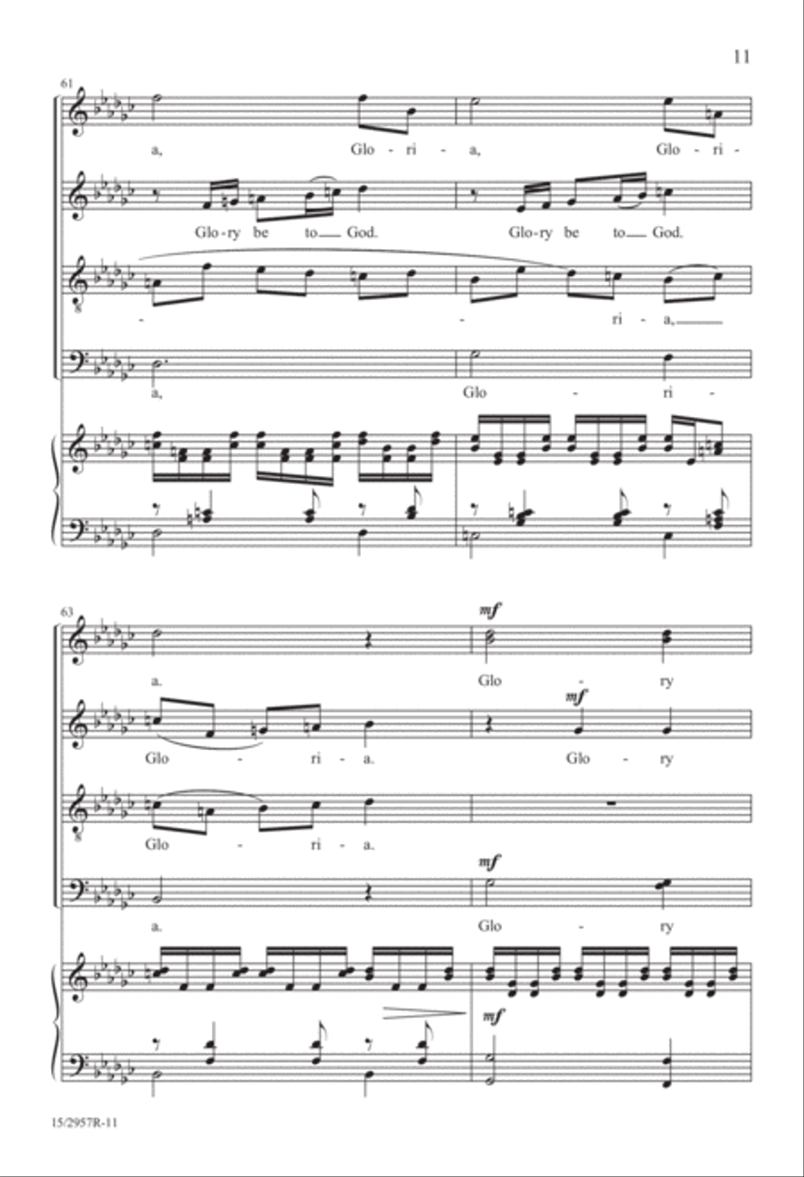 Gloria in Excelsis Deo (from “Gloria”) Divisi scores gallery preview page 12