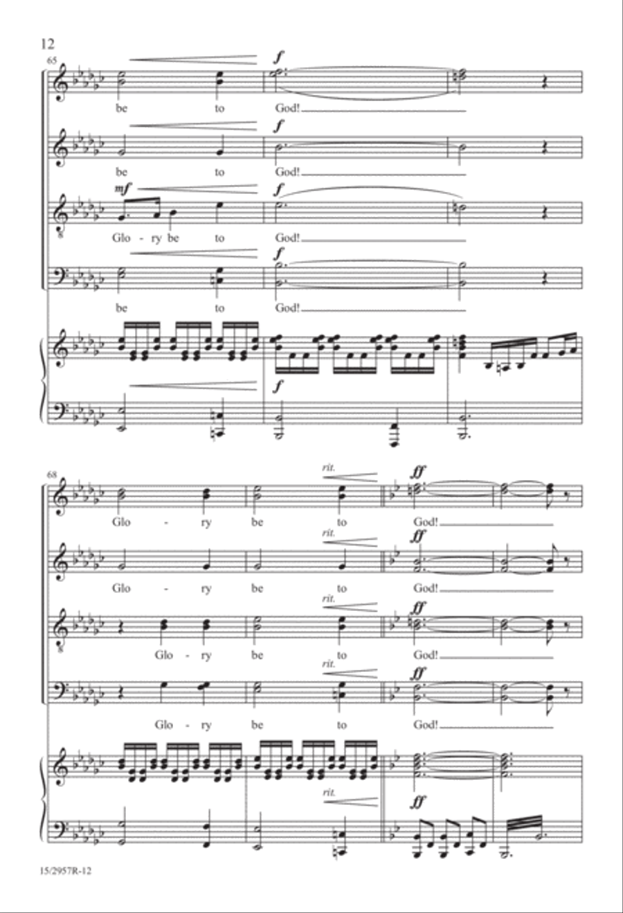 Gloria in Excelsis Deo (from “Gloria”) Divisi scores gallery preview page 13
