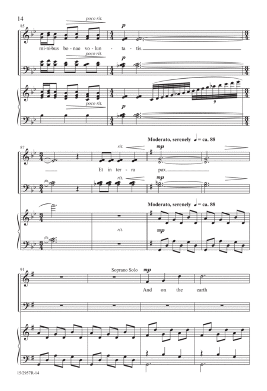 Gloria in Excelsis Deo (from “Gloria”) Divisi scores gallery preview page 15