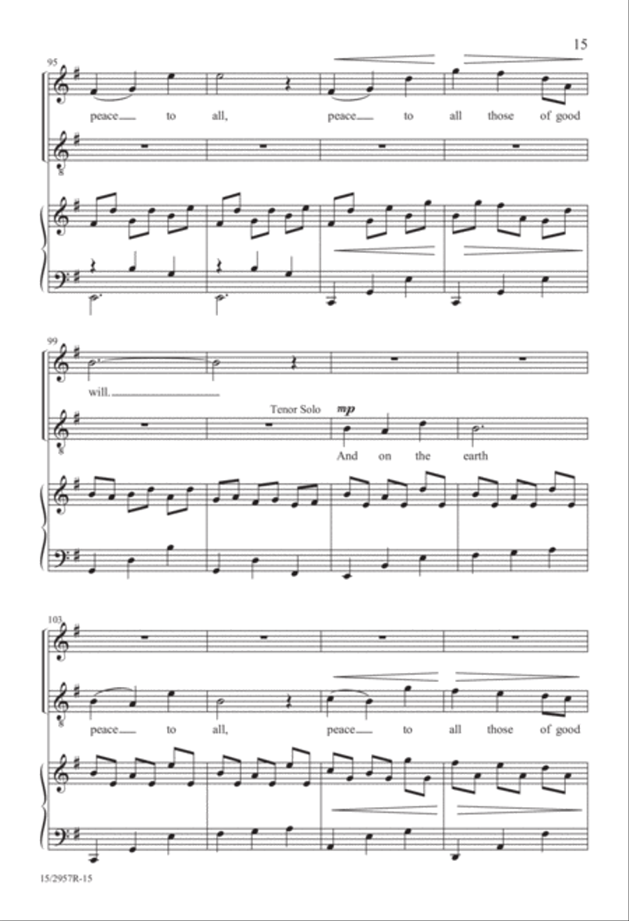 Gloria in Excelsis Deo (from “Gloria”) Divisi scores gallery preview page 16