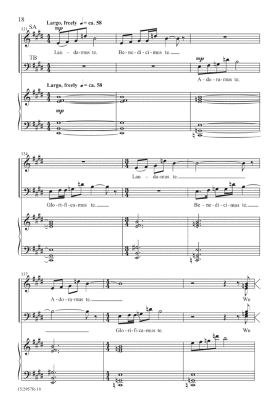 Gloria in Excelsis Deo (from “Gloria”) Divisi scores gallery preview page 19