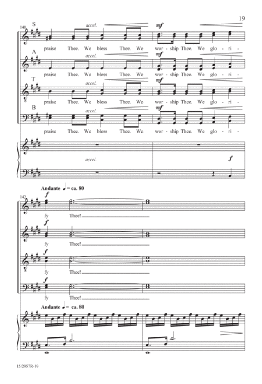 Gloria in Excelsis Deo (from “Gloria”) Divisi scores gallery preview page 20