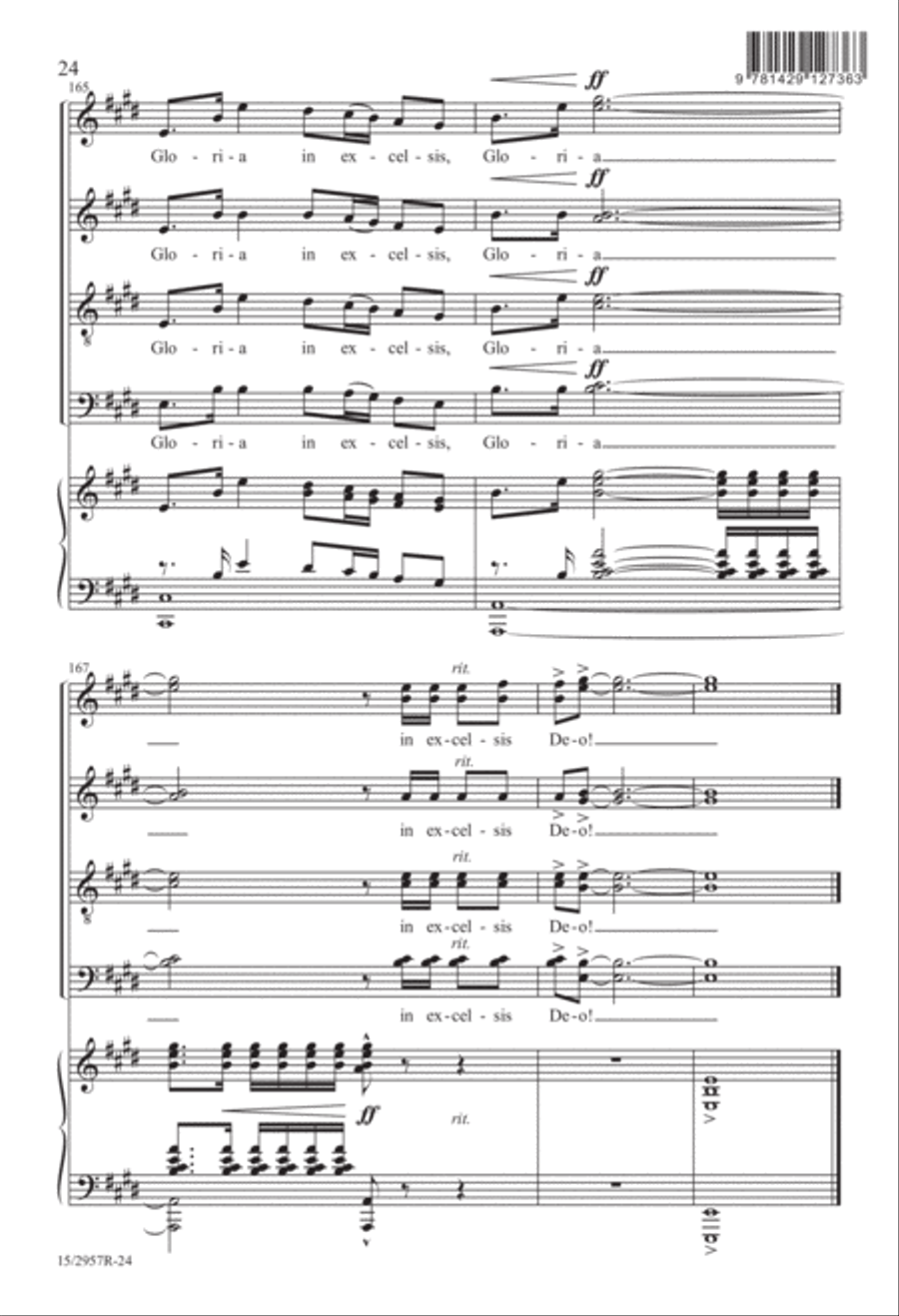 Gloria in Excelsis Deo (from “Gloria”) Divisi scores gallery preview page 25